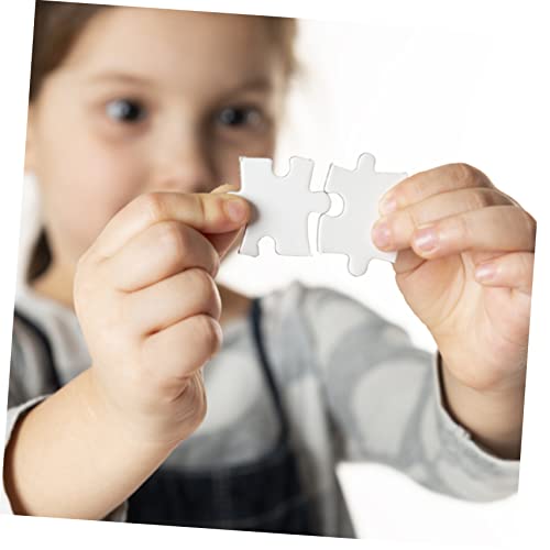 ibasenice 5 Stück Teiliges Blanko Puzzle aus Papier mit Bär Rund Quadratisch und Herzform zum Bemalen und Individuellen Gestalten Langlebig für DIY Kreativprojekte von ibasenice