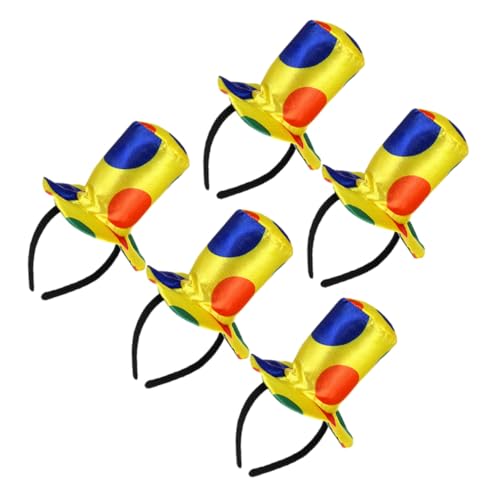 ibasenice 5 Stück Teiliges Clown Headband mit Witzigen Kleinen Hüten Vielseitiges Faschingszubehör für Frauen und Männer für Halloween Fasching Kindergeburtstag und Zirkus-mottopartys von ibasenice
