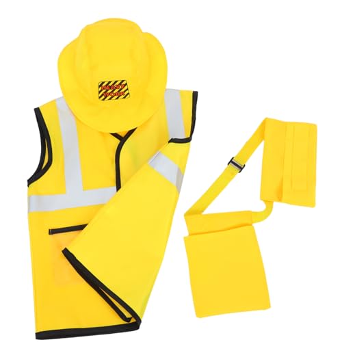 ibasenice 5 Stück Teiliges Cosplay Bauarbeiterkostüm Gelb Atmungsaktives Material Vielseitiges Rollenspiel Outfit für Faschings und Maskenpartys Hut Weste Gürtel Werkzeugtasche ibasenice 5 Stück Teiliges Cosplay Bauarbeiterkostüm Gelb Atmungsaktives Material Vielseitiges Rollenspiel Outfit für Faschings und Maskenpartys Hut Weste Gürtel Werkzeugtasche von ibasenice