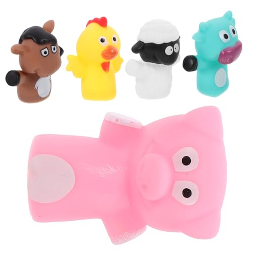 ibasenice 5 Stück Teiliges Fingerpuppen Handpuppen Tier Design für Geschichtenerzählen und Spielerische von Kreativität und Feinmotorik für Jungen und Mädchen von ibasenice