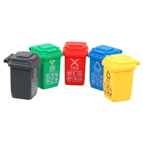 ibasenice 5 Stück Teiliges Miniatur Mülltonnen Puppenhaus Kunststoff Abfallbehälter Realistische Sortiermodelle Langlebig Pädagogisch Geeignet für Kinderzimmer ibasenice 5 Stück Teiliges Miniatur Mülltonnen Puppenhaus Kunststoff Abfallbehälter Realistische Sortiermodelle Langlebig Pädagogisch Geeignet für Kinderzimmer von ibasenice