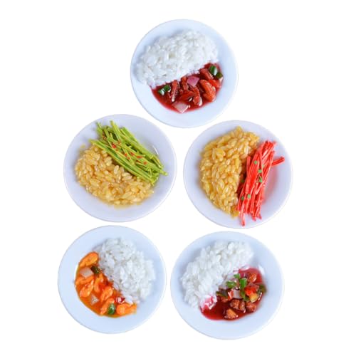 ibasenice 5 Stück Teiliges Realistisches PVC Simulations Food Modell Leicht und Kompakt für Spielküche Fotorequisiten und Tischdeko Lebensechte Plastik Nachbildung zum Rollenspiel von ibasenice