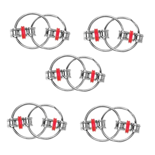 ibasenice 5 Stück Teiliges Stressabbau Metallkette Lernspielzeug Antistress Fidget Toy Robust Langlebig Pädagogisch für Spielerische Entspannung Zufällige Farbe Zufällige Farbe von ibasenice