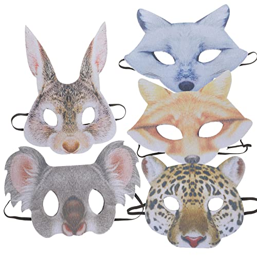 ibasenice Halloween Karneval Masken Set 5-teilig Damen Tiermasken für Maskerade Party von ibasenice
