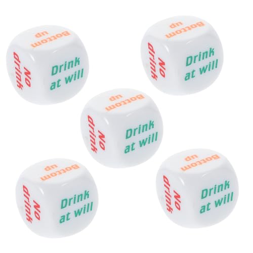 ibasenice 5 Stück Trinksieb-Spiel-Requisiten brettspiel zubehör Party zubehör Party-Accessoire Entscheidungswürfel partyzubehör für Erwachsene zum Glücksspiel Trinken Acryl von ibasenice