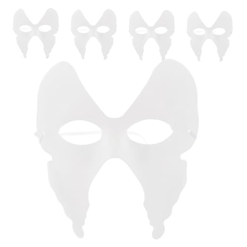 ibasenice 5 Stück Weiße DIY Papiermaske für Karneval und Maskenball Leichte und Bequeme Halbgesichtsmaske zum Dekorieren für Halloween und Festlichkeiten ibasenice 5 Stück Weiße DIY Papiermaske für Karneval und Maskenball Leichte und Bequeme Halbgesichtsmaske zum Dekorieren für Halloween und Festlichkeiten von ibasenice