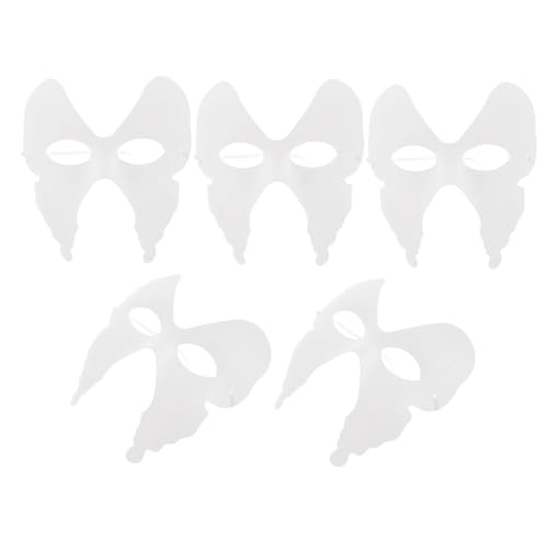 ibasenice 5 Stück Weiße Halbgesichtspapiermasken zum Bemalen DIY Maskerade Masken für Damen Karneval Party Cosplay Mardi Gras Halloween Verkleidung ibasenice 5 Stück Weiße Halbgesichtspapiermasken zum Bemalen DIY Maskerade Masken für Damen Karneval Party Cosplay Mardi Gras Halloween Verkleidung von ibasenice