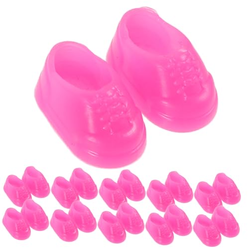 ibasenice 50 Paar Kleine Gelbe Entenspielzeug Mit Hohen Absätzen Mini-Schuhe Sachen Für Mädchen Schuhe Für Puppen Mini-Sachen Mädchen Verkleiden Sich Babyparty-Spiele Rosy Plastik von ibasenice
