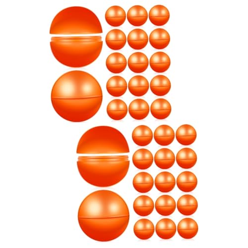 ibasenice 50 Stück Ball Orangenpflückbälle Lotto-Pong-bälle Feiertags-Bingo Bingokugeln Ohne Nummer Bingo-Maschine Mit Strom Mini-Ornamente Hohle Trommel Los Füllstoff Kind Plastik Miniatur von ibasenice