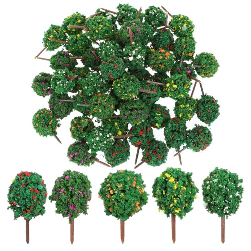 ibasenice 50 Stück Baumfigur Modellbau Bäume Landschaftsmodell Bäume Modellbau Deko Fake Pflanzen Miniaturpflanzen Miniaturbaum Diorama -Bäume Baumbaumodell Miniatur-Szenenbäume Plastik von ibasenice