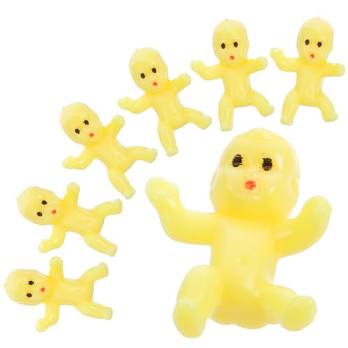 ibasenice 50 Stück Dekorationen Für Die Babyparty Minipuppenkleidung Wiedergeborene Babypuppen Mini-Enten Kleine Babys Kleine Puppen Winzige Figuren Klein Miniaturen Babys Plastik Yellow von ibasenice