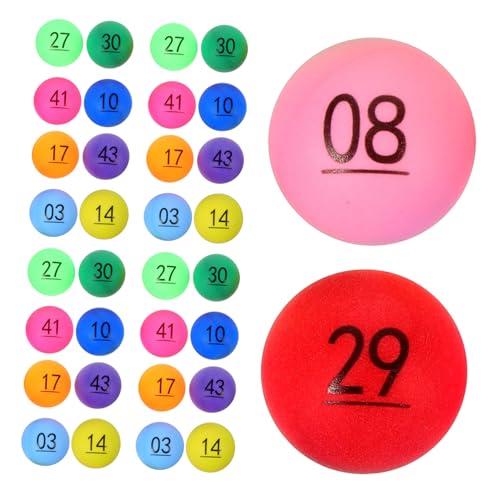 ibasenice 50 Stück Digitaler Zweifarbiger Lotterieball Kleine Automatenkugeln Zahlenspielzeug Kugel Kugeln Bälle Für Die Heimparty Lustige Lottokugeln Bunte Pong-bälle Partybälle Colorful Pp von ibasenice