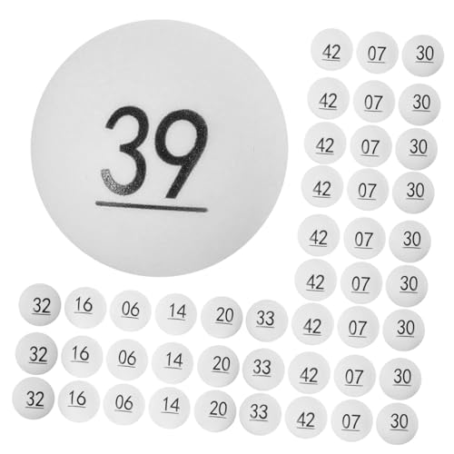 ibasenice Tischtennisbälle 50 Stück Digitaler Zweifarbiger Lotterieball Lotteriekugeln Aus Kunststoff Ersatz-zahlenbälle Lotteriekugeln Zur Unterhaltung Bier Tischtennis Weiß Spielball Pp von ibasenice
