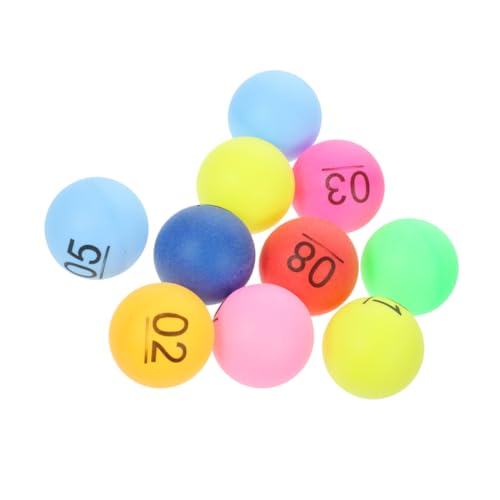 ibasenice 50 Stück Farbe Zahlenball lotustal plastikbälle Hohle Bingokugeln Kugelstützen aus Kunststoff Bälle für die Party pflücken nummerierte Lottokugeln Glücklich Tischtennis Spielzeug von ibasenice