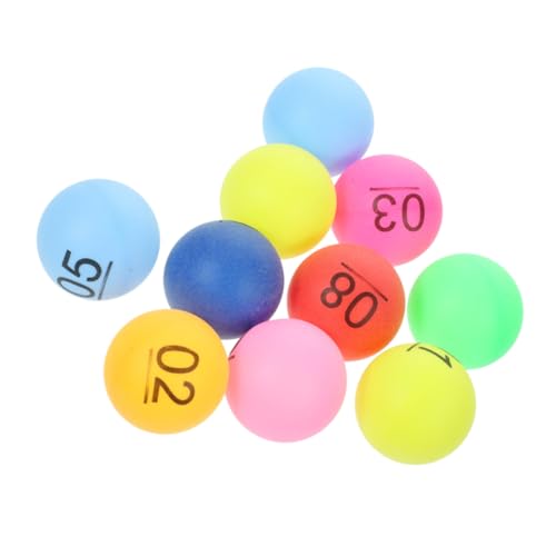 ibasenice 50 Stück Farbe Zahlenball Partyspielbälle Hohle Bingokugeln Pongball Aus Kunststoff Nummerierte Anzahl Der Tombola-bälle Verlosung Von Bällen Bingo-Kugeln Nahtlose Kugel Pp Runden von ibasenice