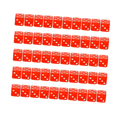ibasenice Würfel-stapelwürfel 50er-Pack Acryl-seitige Würfel Rotes Symbol Für Familie Und Spiele ibasenice Würfel-stapelwürfel 50er-Pack Acryl-seitige Würfel Rotes Symbol Für Familie Und Spiele von ibasenice