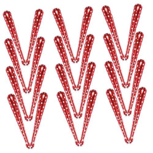 ibasenice 50 Stück Komm Stock Crowd Noise Maker Cheerleading-zubehör Accessoires Jubeln Party-requisite Jubel Liefert Krachmacher Für Den Sport Jubel Ausrüstung Rot Aluminiumfolie von ibasenice