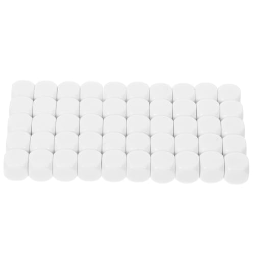 ibasenice 50 Stück Leere Würfel Standard-spielwürfel Mini-würfel Würfel Für Brettspiele Tischspielwürfel Würfel Schreiben DIY -würfel Machen Würfel Masse Taschenwürfel Mit Foto Acryl Weiß von ibasenice