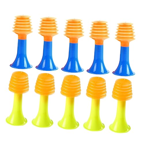 ibasenice 50 Stück Luftdruck Horn Krippenspielzeug für Entwicklungsspielzeug Trompete musikinstrumente Musik Instrumente Squeeze-Horn- Lernspielzeug Trompete Abs von ibasenice