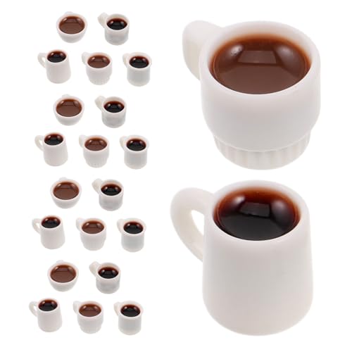 ibasenice 50 Stück Mini Kaffeetassen Kaffeetassen Miniatur Puppenhaus Zubehör Miniatur Küchenzubehör Getränke Mini Harz Lebensmittel von ibasenice