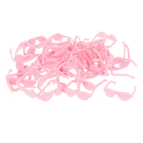 ibasenice 50 Stück Mini Puppenbrillen Miniatur Mini Dinge Figur Babypuppe Mini Zeug Puppenkleidung My Mini Mini Puppen Puppenhaus Sonnenbrillen Brillen Klare Gläser von ibasenice