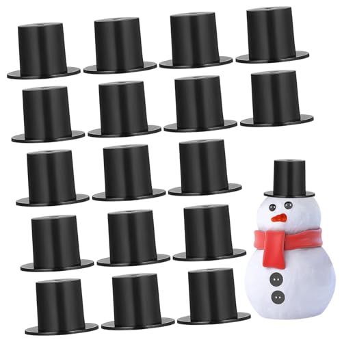 ibasenice 50 Stück Mini Zylinder Hüte Zum Basteln – Kleine Schwarze Zylinder Für Schneemann-Dekoration - Weihnachtsfeier Und Kreative Bastelprojekte – Ideal Für Geschenktüten Und Puppen von ibasenice
