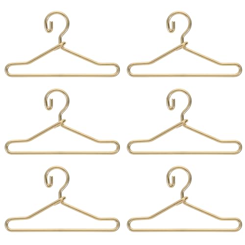 ibasenice 50pcs Metall Mini Puppe Kleidung Rack Baby Puppe Kleiderbügel Set Puppe Mantel Rack Puppen Kleiderbügel von ibasenice