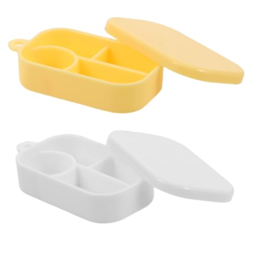 ibasenice 50 Stück Miniatur Lunchbox mit Fächern Geteilte Snackboxen Simulierte Mini-essensbehälter DIY Bastelspielzeug für Puppenhausküche und Rollenspiele von ibasenice