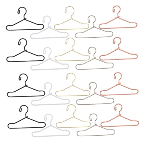 ibasenice 50 Stück Miniature Doll Garment Rack Mini Kleiderbügel in Farben für Puppenkleidung und Miniaturmöbel Platzsparend und Vielseitig für Dollhouse Dekor und Bastelprojekte von ibasenice