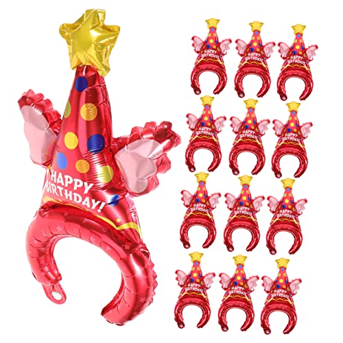 ibasenice Cartoon-geburtstagsballons Aufblasbare Stirnbänder 50 Stück Party-kopfbedeckung Foto-requisite Stirnband Für Erwachsene Und Kinder Lustig Und Charmant von ibasenice