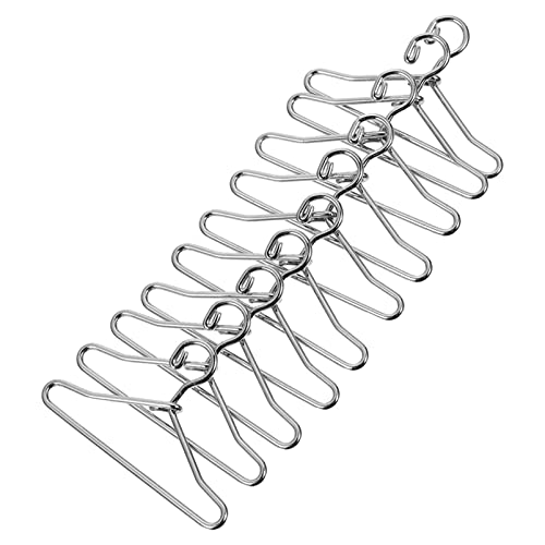 ibasenice 50 Stück Puppenaufhänger kleiderständer kinderkleiderbügel Kleiderablage Puppenkleid-Organizer Kleiderbügel für Minipuppen Unterstützung für Puppenkleidung Metall Silver von ibasenice