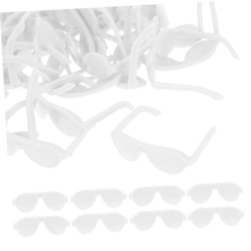 ibasenice 50 Stück Puppenbrille für Miniaturen kleine Sonnenbrille zum Basteln stilvolle Brillenrequisiten entzückende Mini-Sonnenbrille Mini-Sonnenbrillen basteln Mini-Zubehör Plastik Weiß ibasenice 50 Stück Puppenbrille für Miniaturen kleine Sonnenbrille zum Basteln stilvolle Brillenrequisiten entzückende Mini-Sonnenbrille Mini-Sonnenbrillen basteln Mini-Zubehör Plastik Weiß von ibasenice