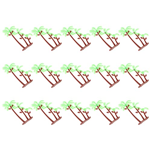 ibasenice 50 Stück Simulation Kokospalme Miniaturpflanze Landschaftsornament Für Garten Aquarium Moos Gras von ibasenice