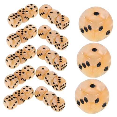ibasenice 50 Stück Würfel Mit Runden Ecken, Acryl-spielwürfel Für Brettspiele, Rollenspiele, Klassenzimmer, Mathematikunterricht, Partygeschenk, Brettaktivitäten, 12 Mm von ibasenice