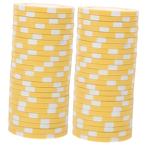 ibasenice 50 Stück Zähler zählen Pokerchipschieber Jetons Zähler für Pokerspiele Poker-Gaming-Chips spielchips Poker kartenspiel Spielmünzen Pokermarker aus Kunststoff Plastik Weiß von ibasenice