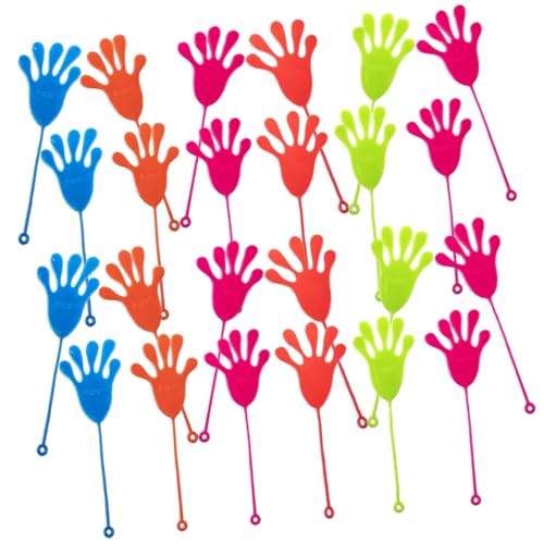 ibasenice 50 Stücke Kinder Klebrige Hand Spielzeug Kinder Geburtstag Klebrige Hände Spielzeug Party Zufällige Farbe von ibasenice