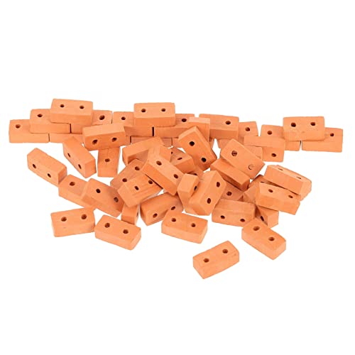 ibasenice 50 Stück simulierter Ziegel Stadt Konstruktionsspielzeug Diorama-Bausatz Klassiker Erbse bastelset basteln für DIY-Sandtisch-Ziegelmodelle DIY Ziegel Ton rot von ibasenice