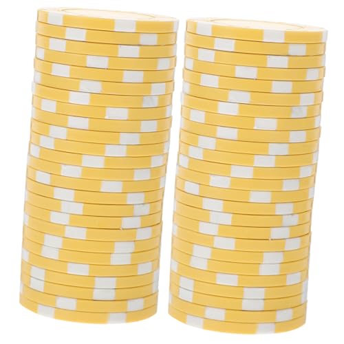 ibasenice 50 Stück spielchips Poker kartenspiel Pokerchip-Münze Chips für Pokerspiele Jetons mit Zahlen Pokerchipschieber Gaming-Spielzubehör Geldscheine zählen Plastik Weiß von ibasenice