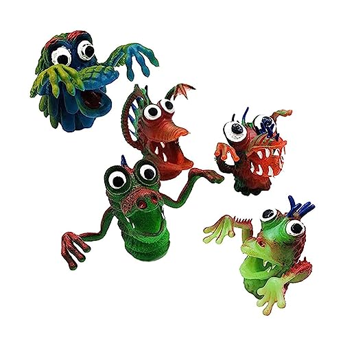 ibasenice 5Er Set Fingertier- Puppen Miniatur zappeln Kinderspielzeug interaktives kinderpuppe mädchen Fingerpuppe Marionetten Kieselgel von ibasenice