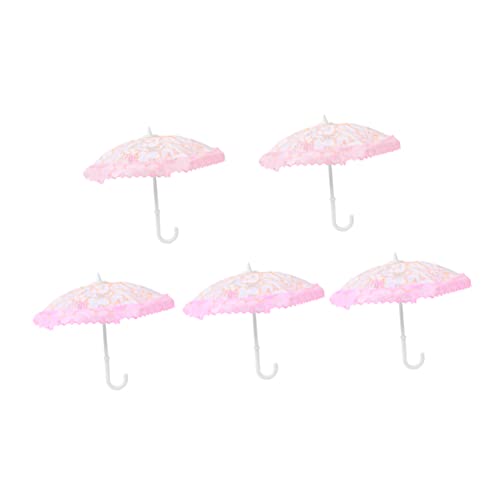 ibasenice 5Pcs Mini-Raumdekoration hühner gieskanne kinderspielzeug -Regenschirme schwarzer Regenschirm Zubehör für Kinderspielhäuser Regenschirm-Modell von ibasenice