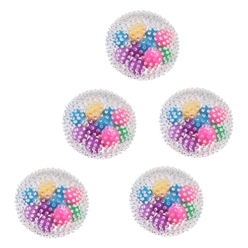 ibasenice 5St Entlüftungskugel drücken für kinderspielzeug Elastic Belt Children Toys zwillengummi entlüften Squeeze-Ball- -Material Colorful von ibasenice