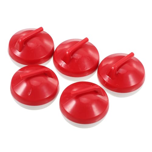ibasenice 5St Mini Curling Ball leuchtender Zauberstab Spielzeughammer klingelndes Rack-Telefon Tragbares Mini- Lernspielzeug Curling Zubehör Plastik rot von ibasenice
