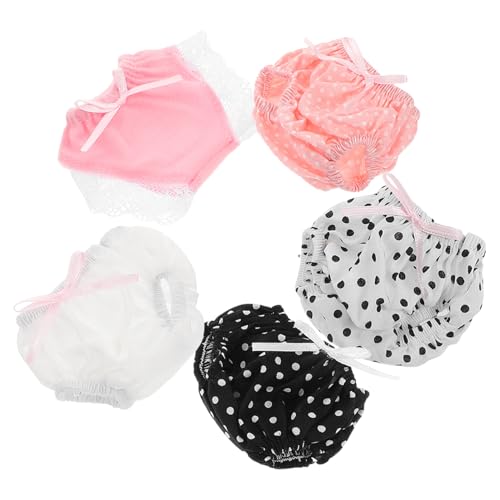 ibasenice 5St Puppenshorts Unterwäsche Anhänger Puppen Slips Puppen Miniaturmöbel Zubehörpuppen Puppenunterwäsche Puppen Shorts Puppenkleidungszubehör Babydoll-Zubehör Polyester von ibasenice