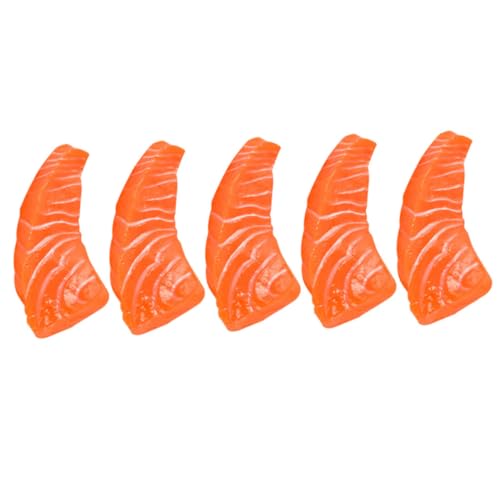 ibasenice 5 Stücke Künstliche Lachs Modell Simulation Lachs Scheiben Für Decor Und Display Zwecke von ibasenice