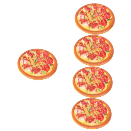 ibasenice 5St Spielzeug simulierte Pizza Pizza-Modell gefälschtes Essen Modelle gefälschte Pizza-Fotografie-Requisite Simulation Lebensmittelmodell Miniatur vorgeben Garnele von ibasenice