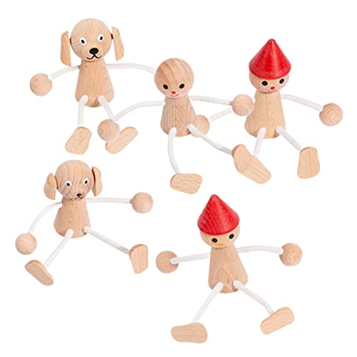 ibasenice 5St Tierpuppen-Ornamente Dinosaurier Roboter Zubehör für Babypuppen Marienkäfer Toys jucarii pentru copii spielsachen für Tiermodell- Holzpuppenschmuck von ibasenice