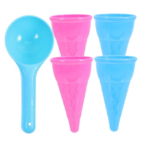 ibasenice 5Stücke Eisbecher für Teiliges Eistüten Scoop für Strand und Sandspiel Fördert Kreativität und Soziale Interaktion Zufällige Farben von ibasenice