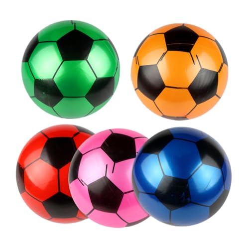 ibasenice 5 Stücke Aufblasbare Kleiner Fußballspielzeuge für Kinder Interaktive Sportspielzeuge für Drinnen und Draußen Dickes PVC für Outdoor Spaß von ibasenice