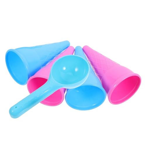 ibasenice 5Stücke Teiliges Strandspielzeug Eisbecher und Eistüten für Wasser Outdoor für Jungen und Zufällige Farben um Kreativität zu Fördern von ibasenice