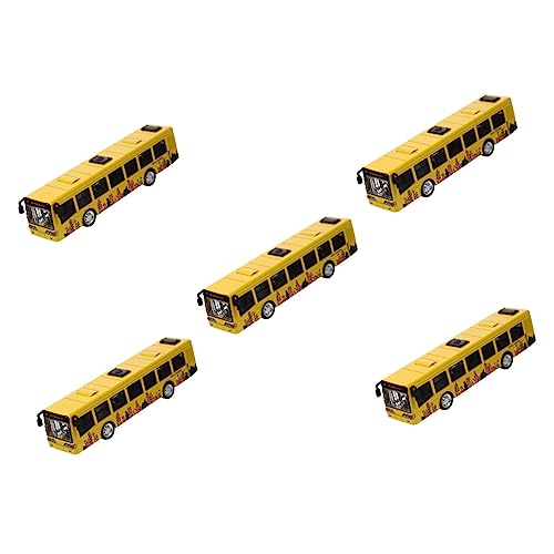 ibasenice 5St Busmodell kinderfahrzeug kinderauto Autos für Jungen zurückziehen Spielzeug für Kinderbusse Kleinkindspielzeug Spielzeug für Kleinkinder Auto Spielzeug zurückziehen von ibasenice